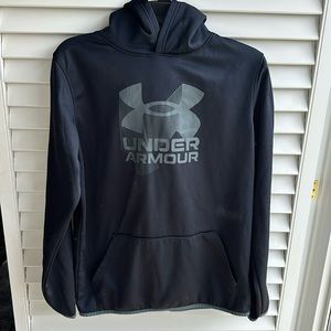 Black lightweight hoodie. UA cold gear